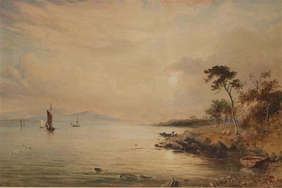 R Cooper Coastal landscape 18 x 28in.